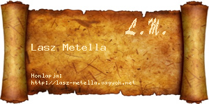 Lasz Metella névjegykártya